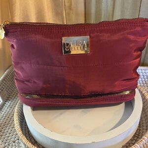 Laura Geller Wine Red Cosmetic Bag